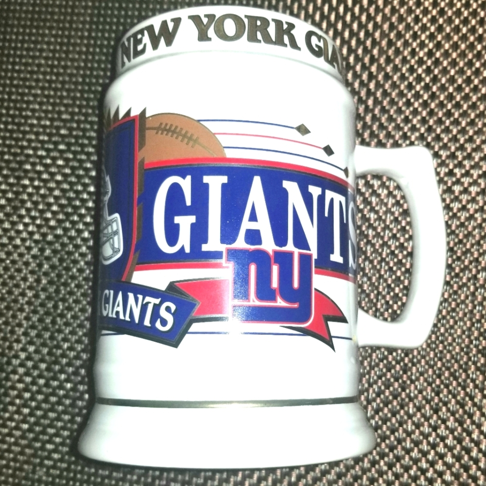 New York Giants Large Vintage Unique Design Beer Stein Mug 36oz